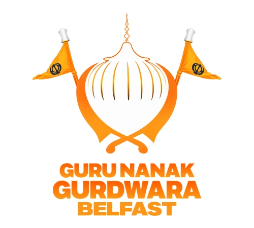 Front view of Guru Nanak Gurdwara Belfast at Duncairn Gardens in Belfast